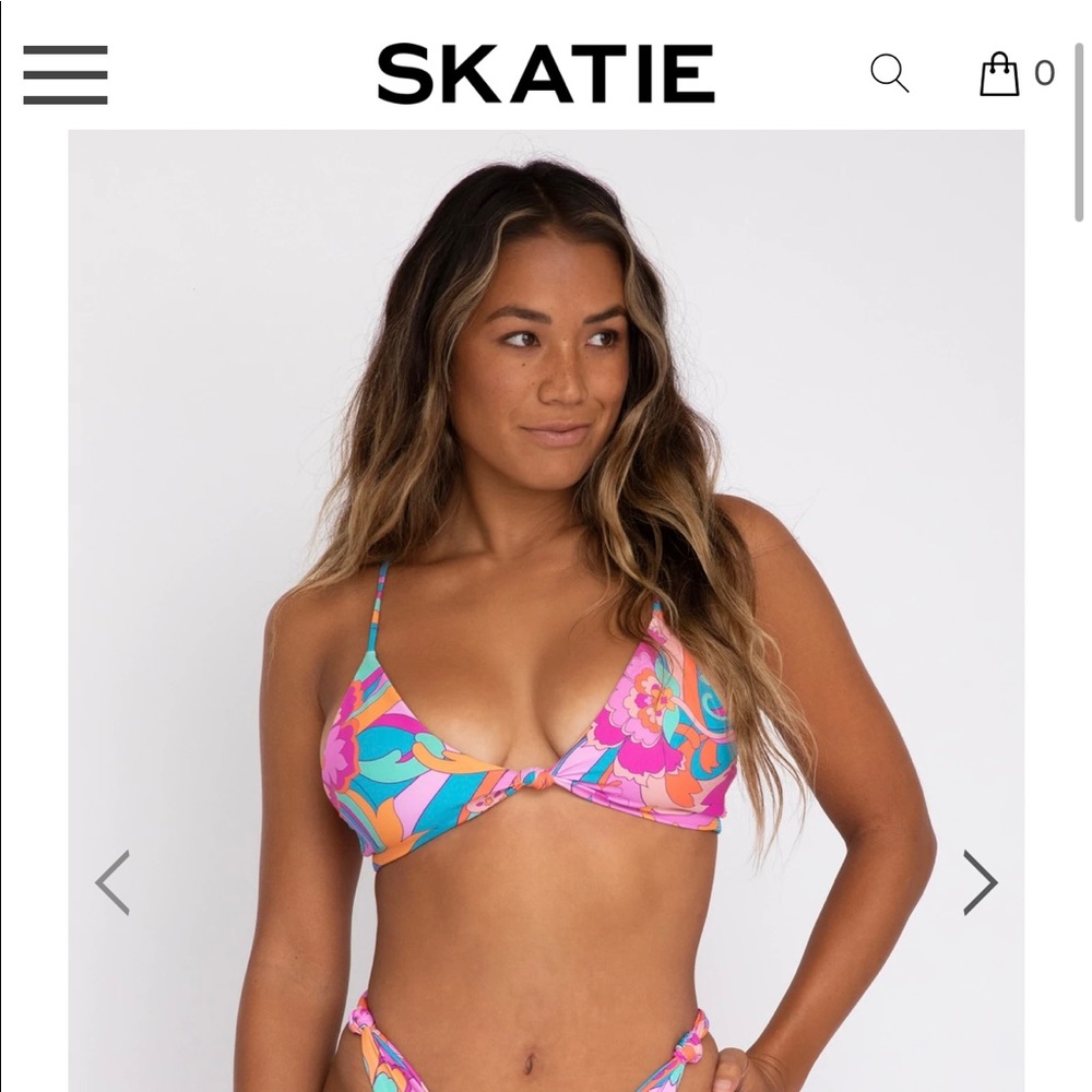SKATIE brand Sarah bikini top in Lanai print size small